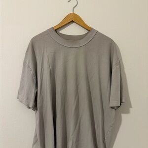 All Saints Men’s Oversized Cropped Tee Medium off-white